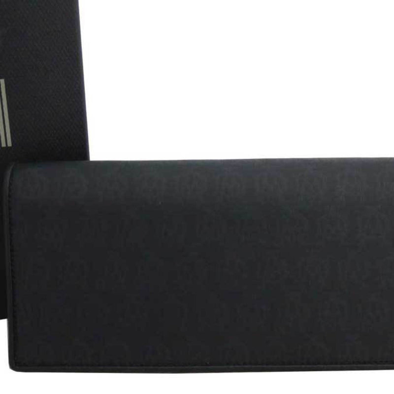 Dunhill dunhill wallet logo black silver metal fittings leather long bi-fold mens