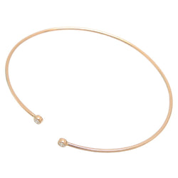 Tiffany 750PG Hoop Single Row Diamond Ladies Bangle 750 Pink Gold