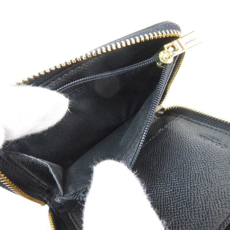 Coach F24808 Logo Motif Bi-Fold Wallet Leather Ladies