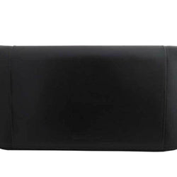 Salvatore Ferragamo Organizer Logo Black Silver Hardware Leather Long Wallet Mens