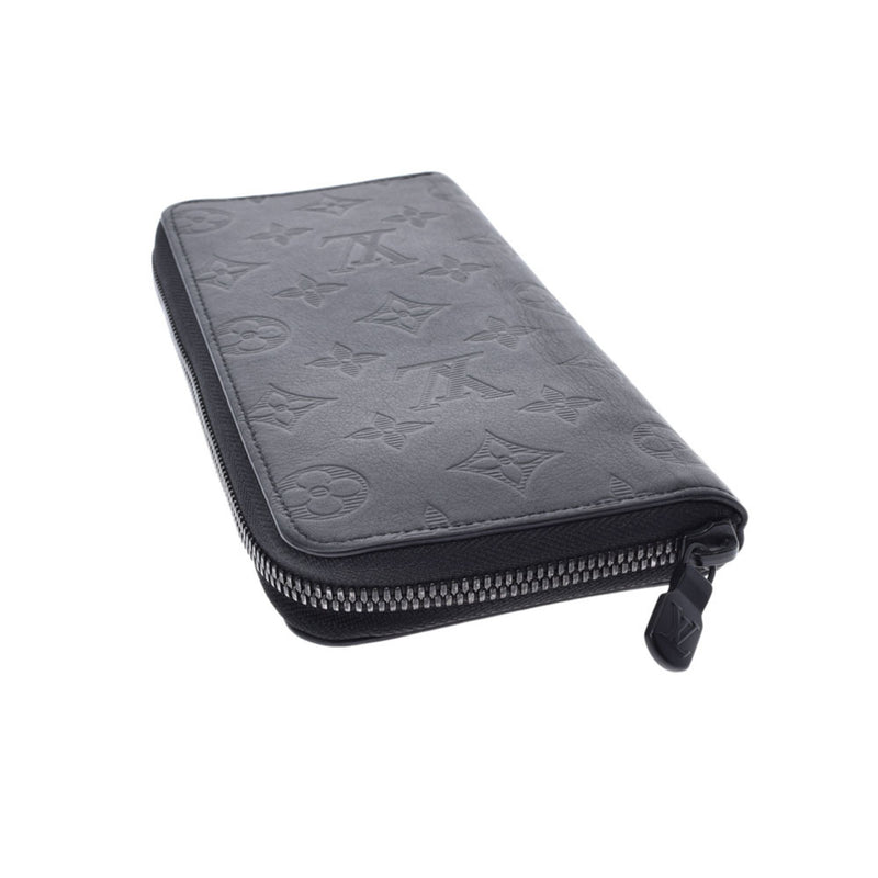 LOUIS VUITTON Monogram Shadow Zippy Vertical Black M62902 Men's Leather Wallet