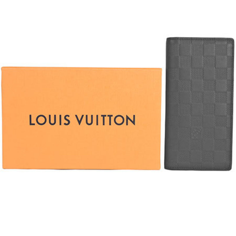 Louis Vuitton LOUIS VUITTON Purse Portofeuil Braza Damier Amphini Black N63010