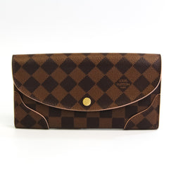Louis Vuitton Damier Caissa Wallet N61227 Women's Damier Canvas Long Wallet (bi-fold) Ebene,Rose Ballerine