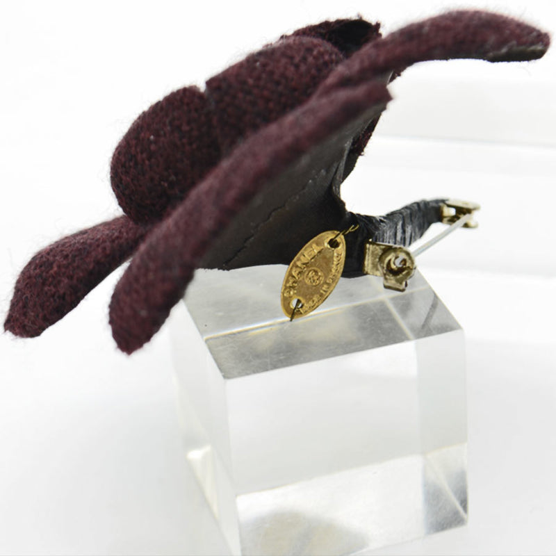 Chanel CHANEL Corsage Camellia Dark Brown Brooch Ladies