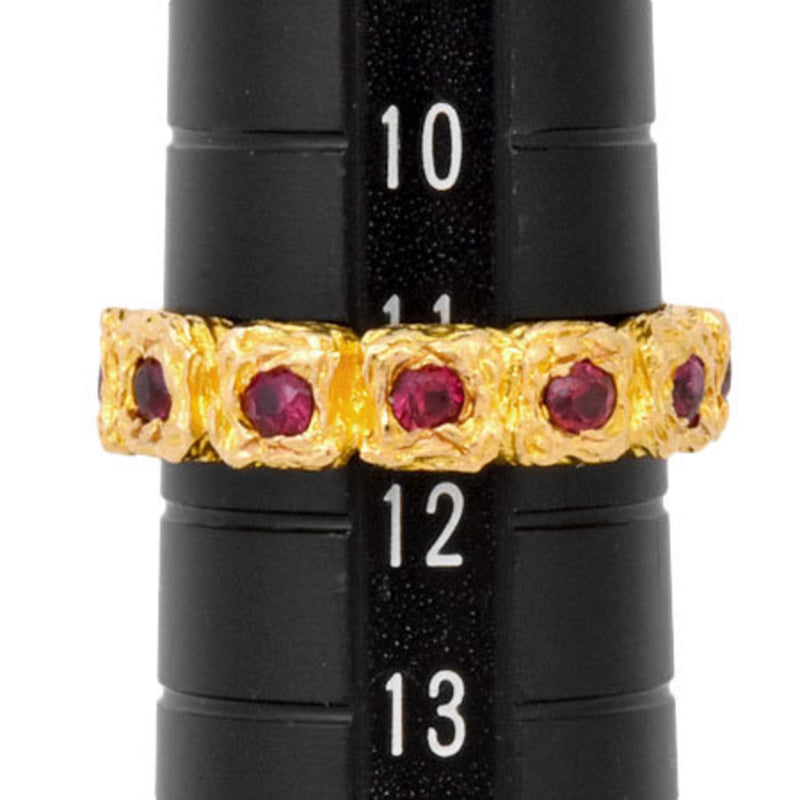 Tiffany TIFFANY & Co. Ruby 12P Eternity Ring K14YG Vintage