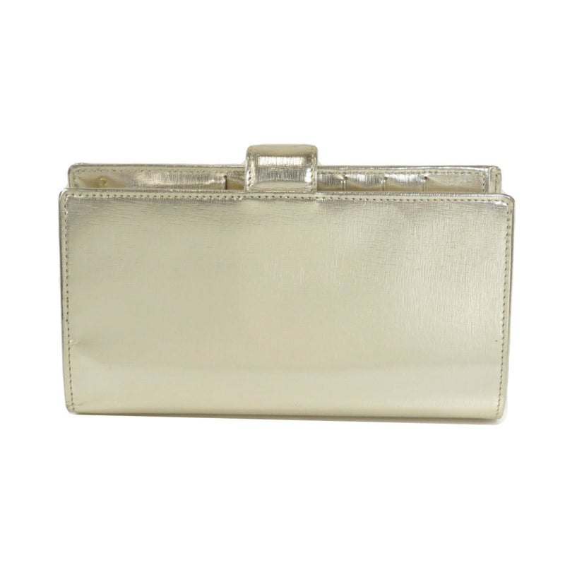 Chanel Coco Mark Long Wallet Bi-Fold Patent Leather Ladies