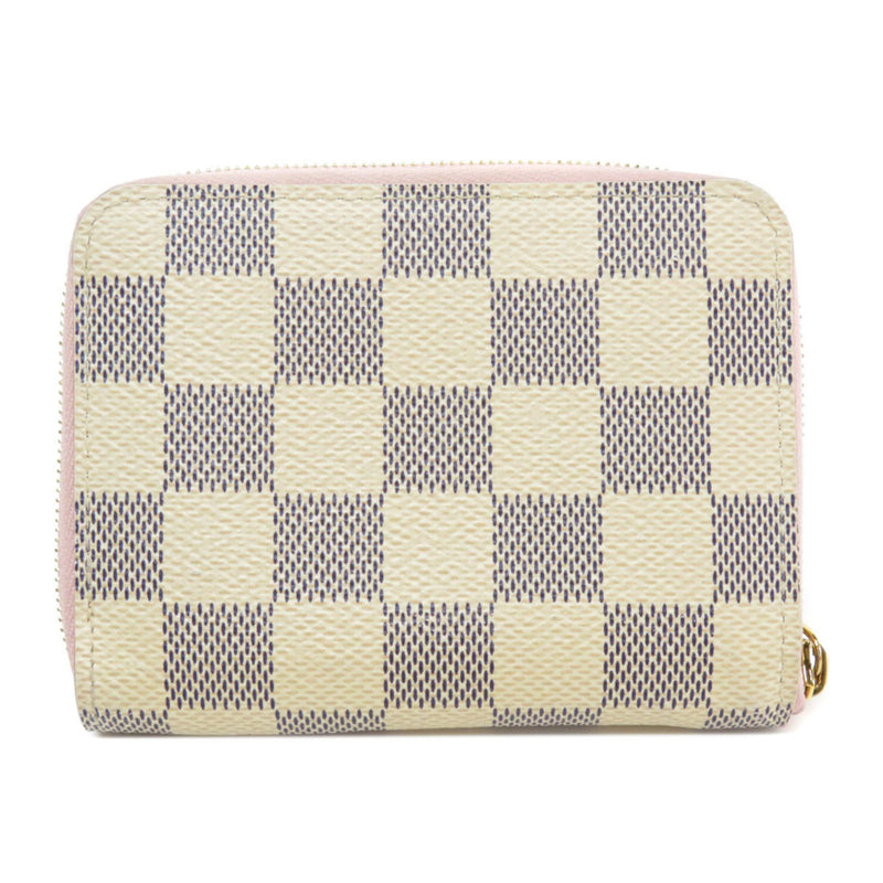 Louis Vuitton N60229 Zippy Coin Purse Studs Damier Azur Case Canvas Ladies