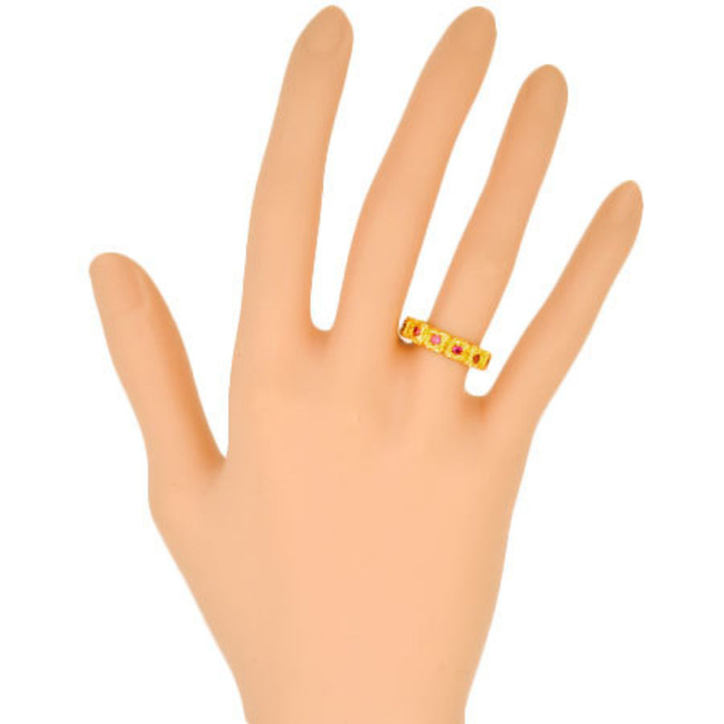 Tiffany TIFFANY & Co. Ruby 12P Eternity Ring K14YG Vintage