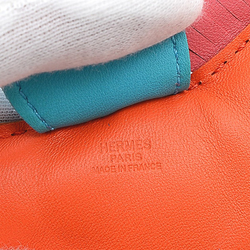 Hermes Rodeo MM Charm Anumilo Orange Poppy Rose Azare Blue Sun Seal