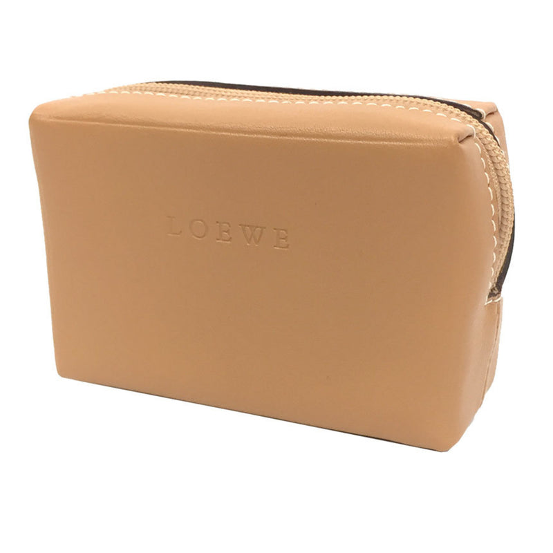 Loewe LOEWE coin case mini pouch leather camel beige wallet