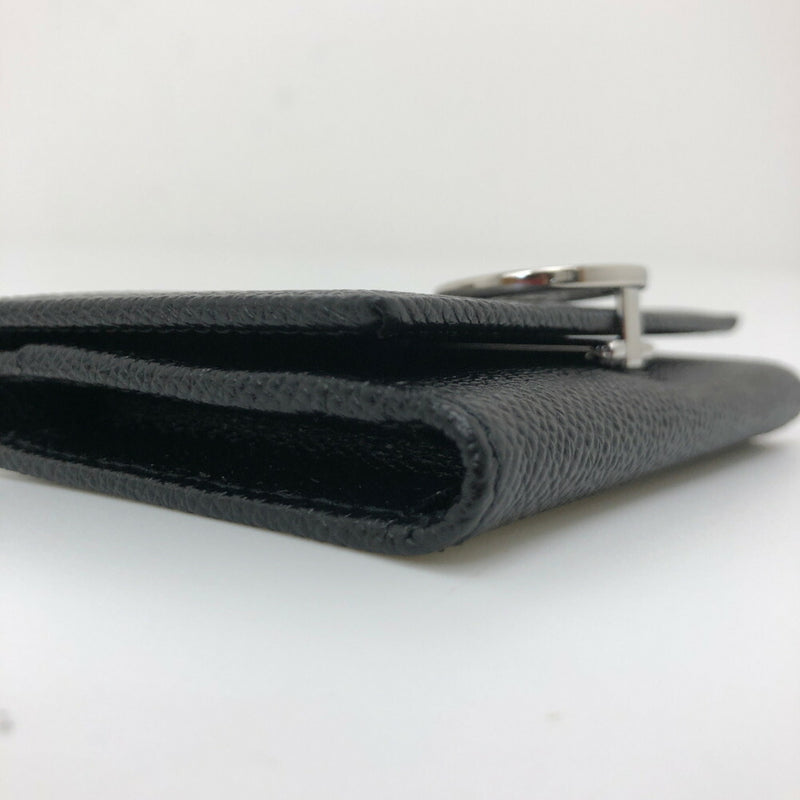 Bulgari Card Case Business Holder 30420 Calf Leather Black Mens BVLGARI