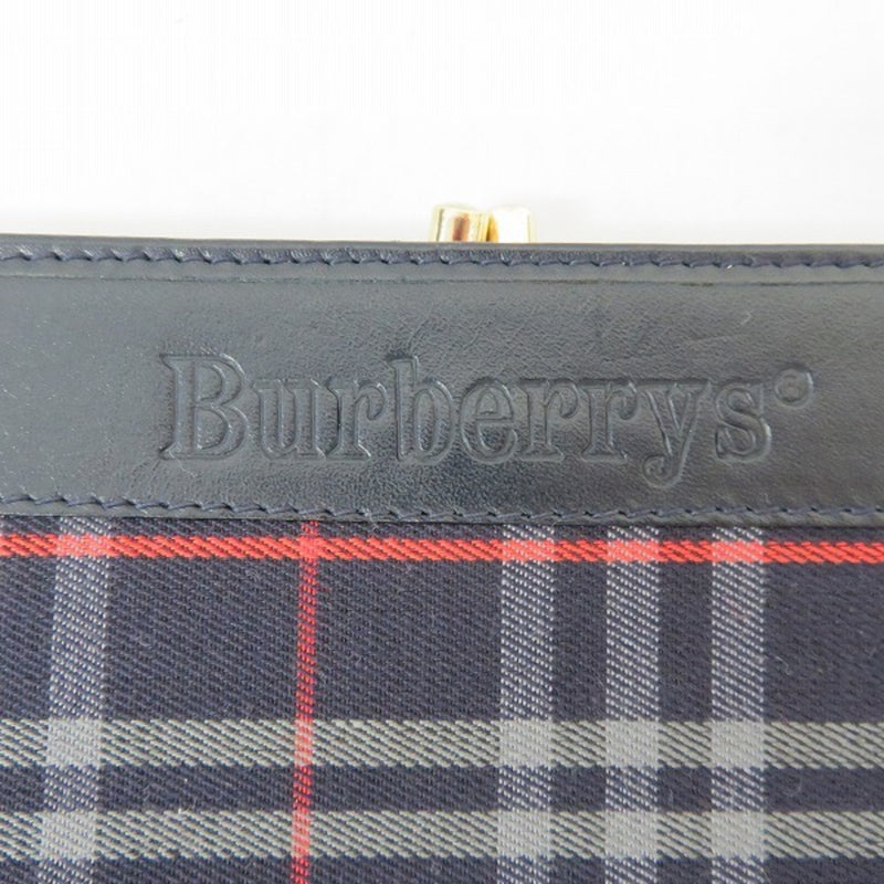 Burberry Nova Check Navy Folded Gama Mouth Purse Ladies