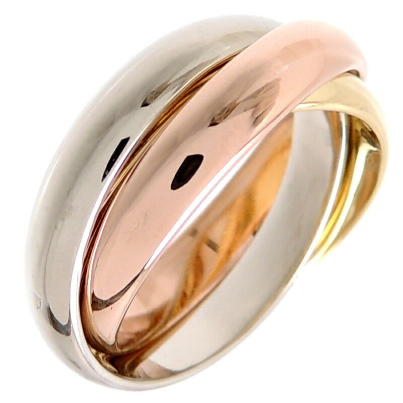 Cartier 750 Three Color Gold # 53 Trinity Womens Mens Rings Yellow