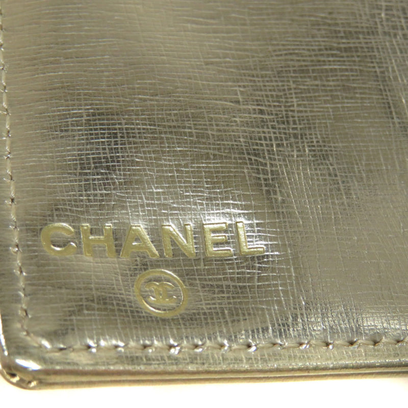 Chanel Coco Mark Long Wallet Bi-Fold Patent Leather Ladies