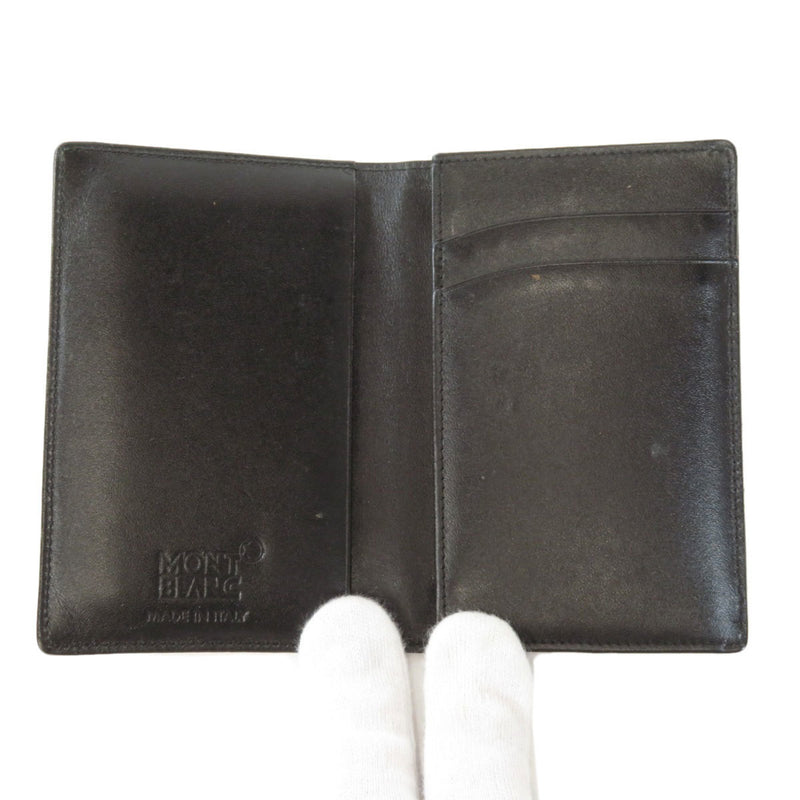 Montblanc Logo Pass Case Card Leather Men's