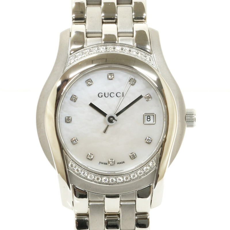 GUCCI Gucci SS Watch Bezel Diamond Shell 5500L Silver Ladies