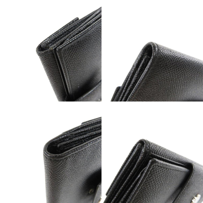 Bvlgari motif long wallet bi-fold leather ladies