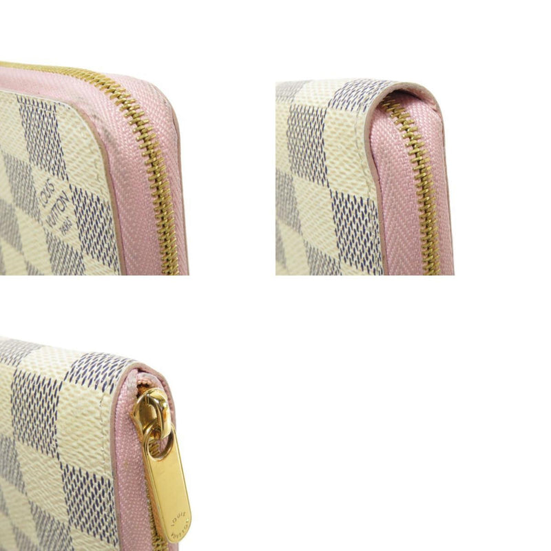 Louis Vuitton N60229 Zippy Coin Purse Studs Damier Azur Case Canvas Ladies