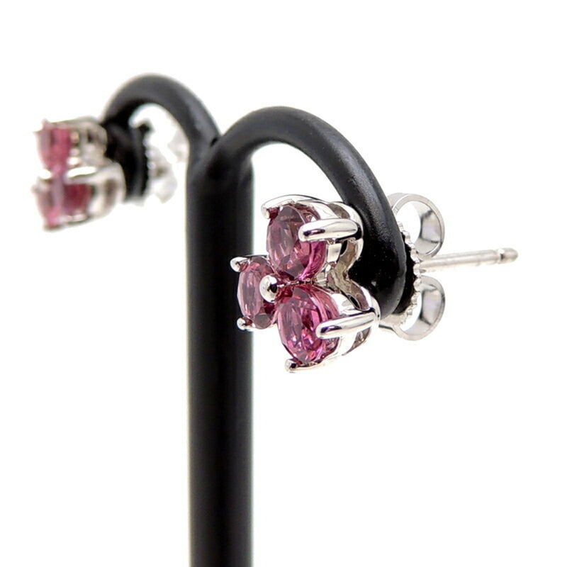 Tiffany 750WG Pink Tourmaline Aria Womens Earrings 750 White Gold