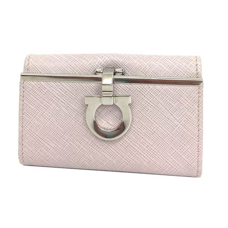 Salvatore Ferragamo Gancio Key Case 224627 Leather Pink Women's Wallet