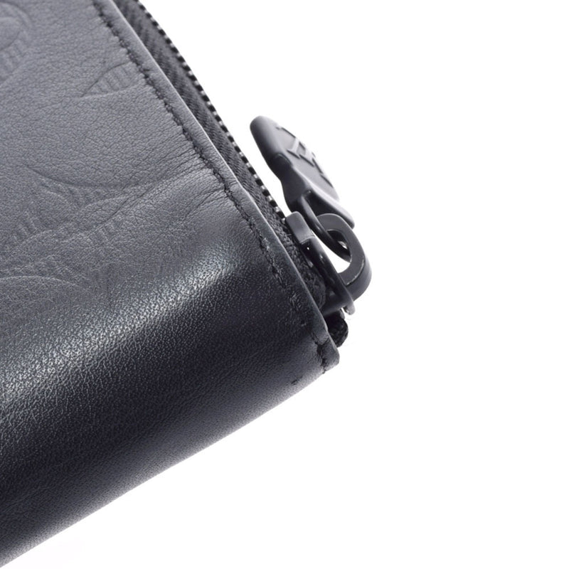 LOUIS VUITTON Monogram Shadow Zippy Vertical Black M62902 Men's Leather Wallet