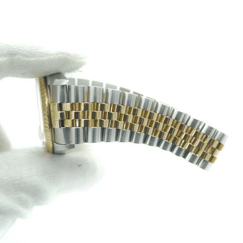 ROLEX Rolex Datejust 10P diamond 16233G T number SS / YG self-winding gold dial watch