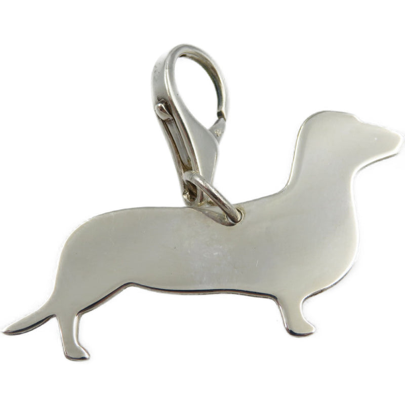 Tiffany Dachshund Charm Silver 925 Keychain