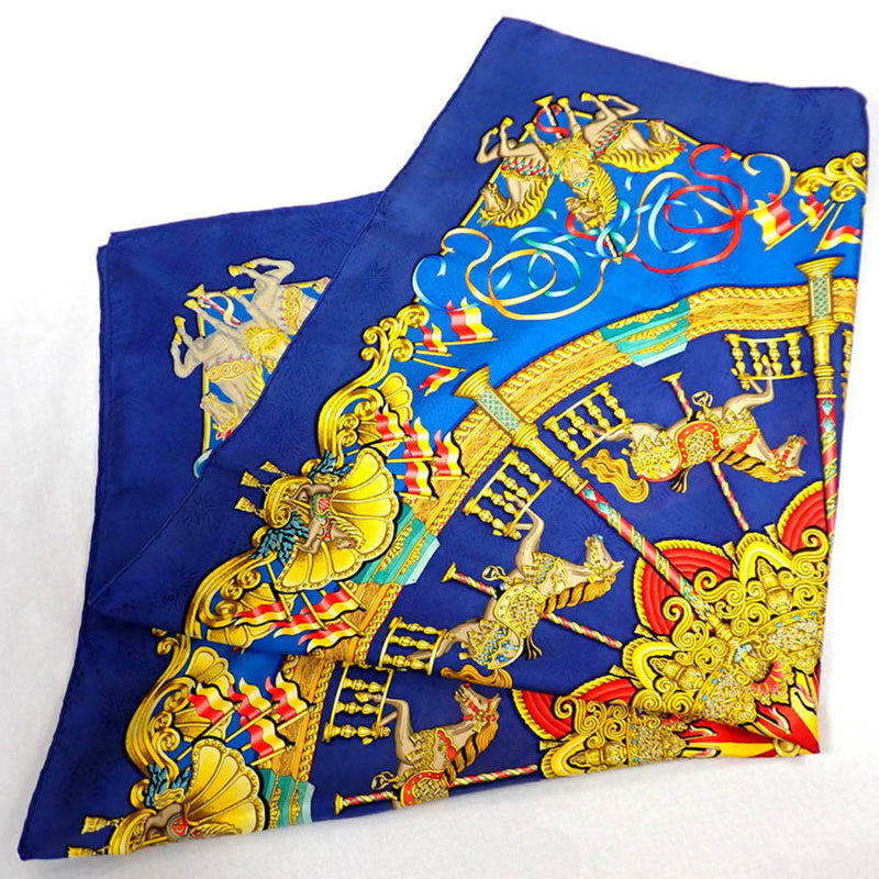 HERMES Silk Carre 90 LUNAPARK Amusement Park Scarf
