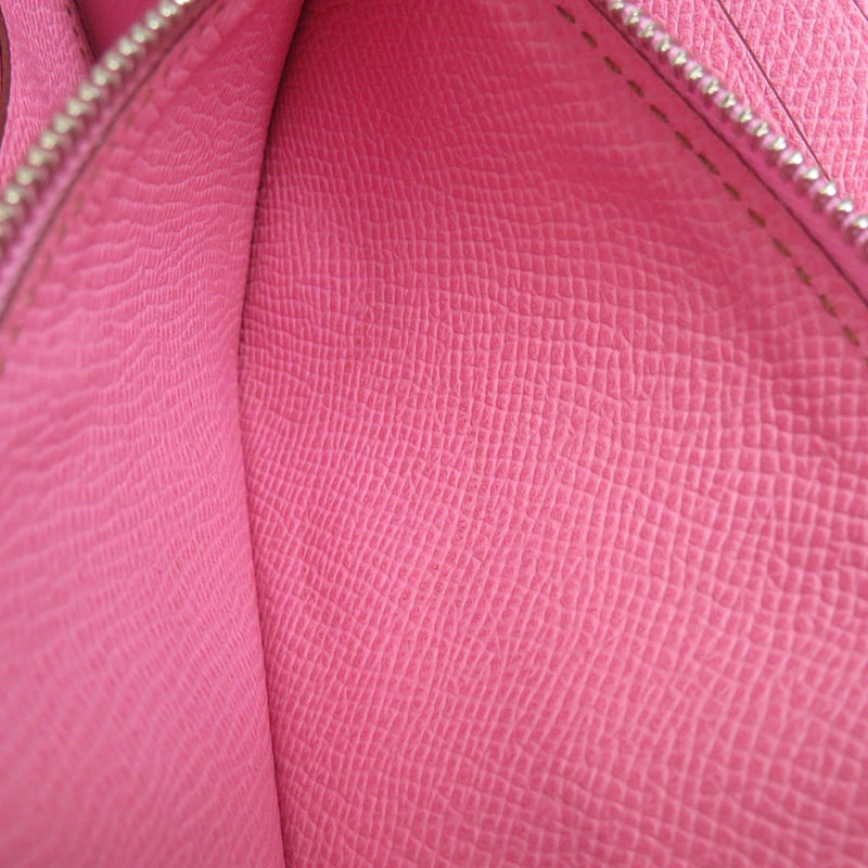 Hermes Azap Long Uno Pink Wallet Bi-Fold Epson Ladies