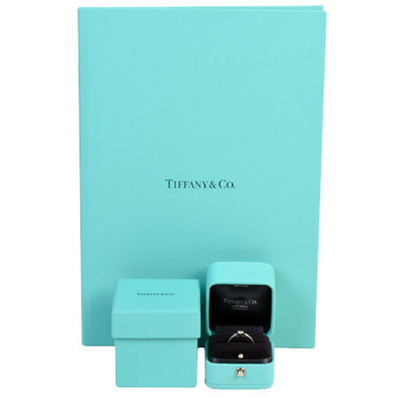 Tiffany TIFFANY & Co. Harmony Diamond 0.21ct (I / SI1 3EX) Solitaire Half Circle Ring Pt950 # 7.5