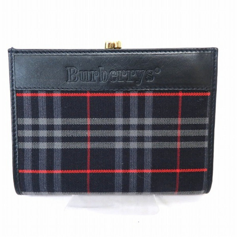 Burberry Nova Check Navy Folded Gama Mouth Purse Ladies