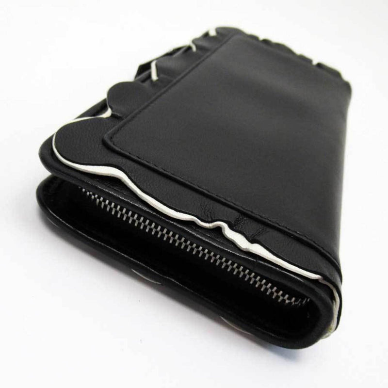 Miu Miu MIU L-shaped wallet black white leather