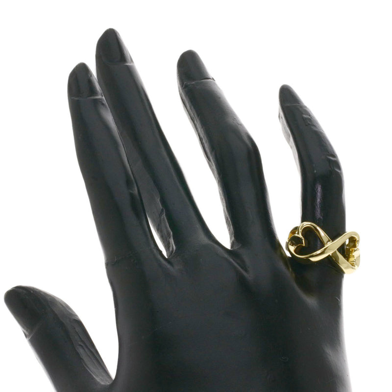 Tiffany Double Rubbing Heart Ring / K18 Yellow Gold Ladies