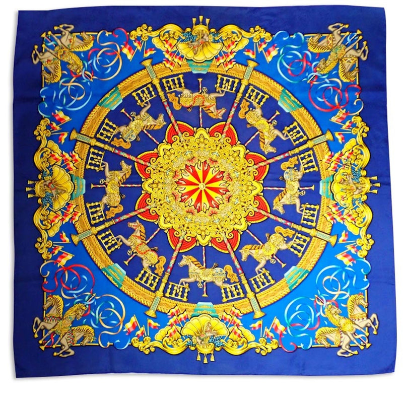 HERMES Silk Carre 90 LUNAPARK Amusement Park Scarf