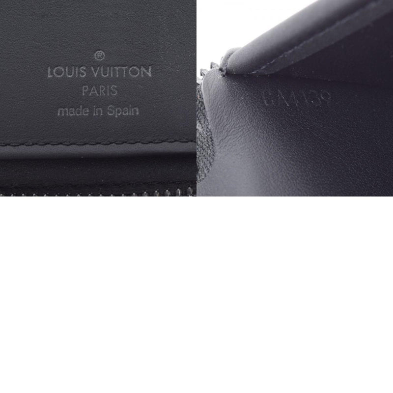 LOUIS VUITTON Monogram Shadow Zippy Vertical Black M62902 Men's Leather Wallet