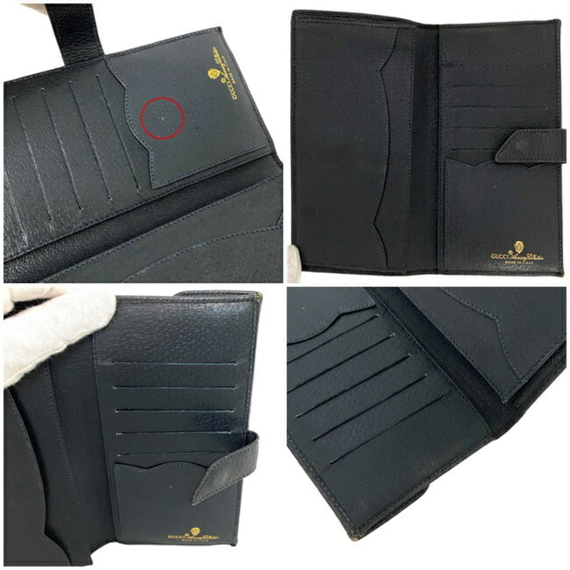 Gucci Navy Beige Collection 64 03 110 Wallet PVC Leather GUCCI W Axco GG Womens Mens