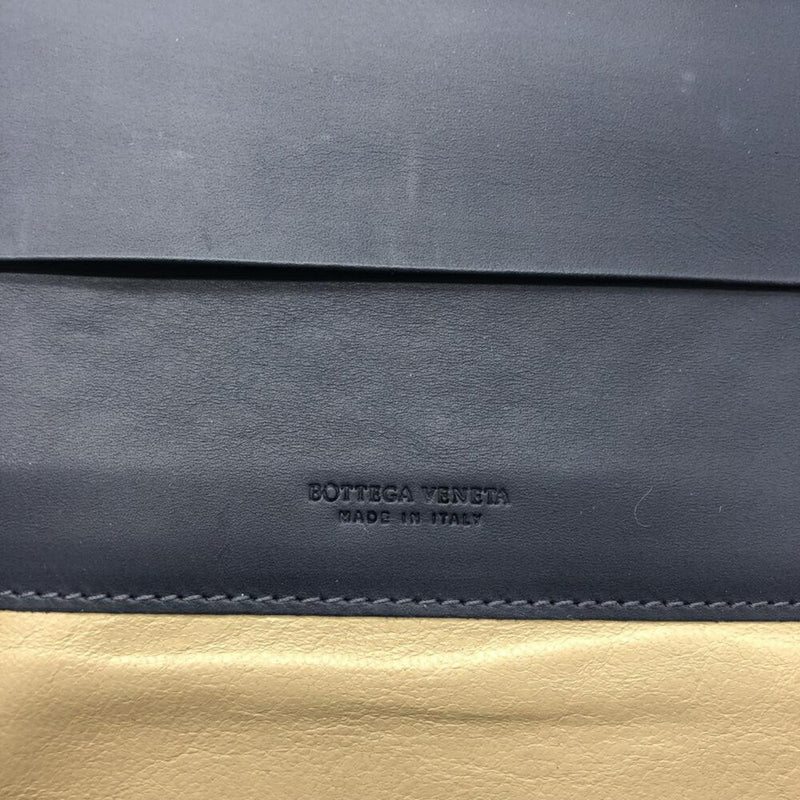 BOTTEGA VENETA 156819 Intrecciato Navy Long Wallet Leather Bottega Veneta