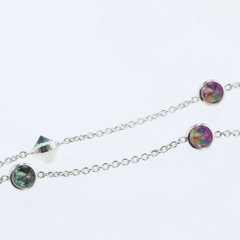 Gucci Necklace Blind For Love Silver 925 Zirconia Ladies
