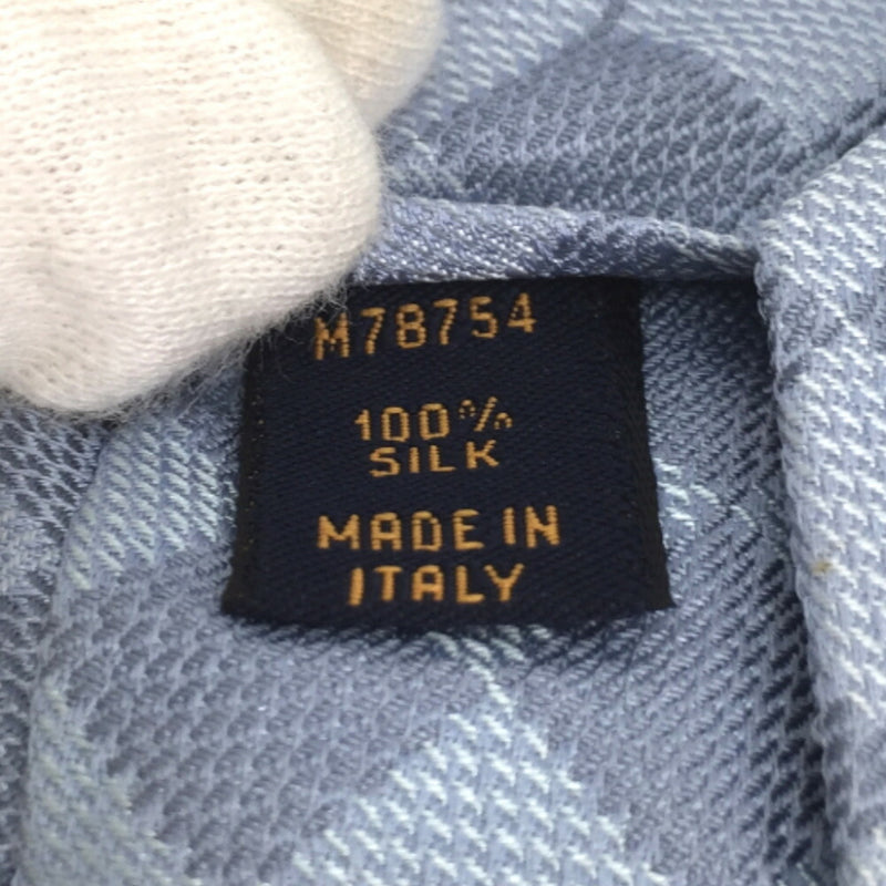 Louis Vuitton Necktie Cravat Damier Classic M78754 100% Silk Blue Clair Men's LOUIS VUITTON
