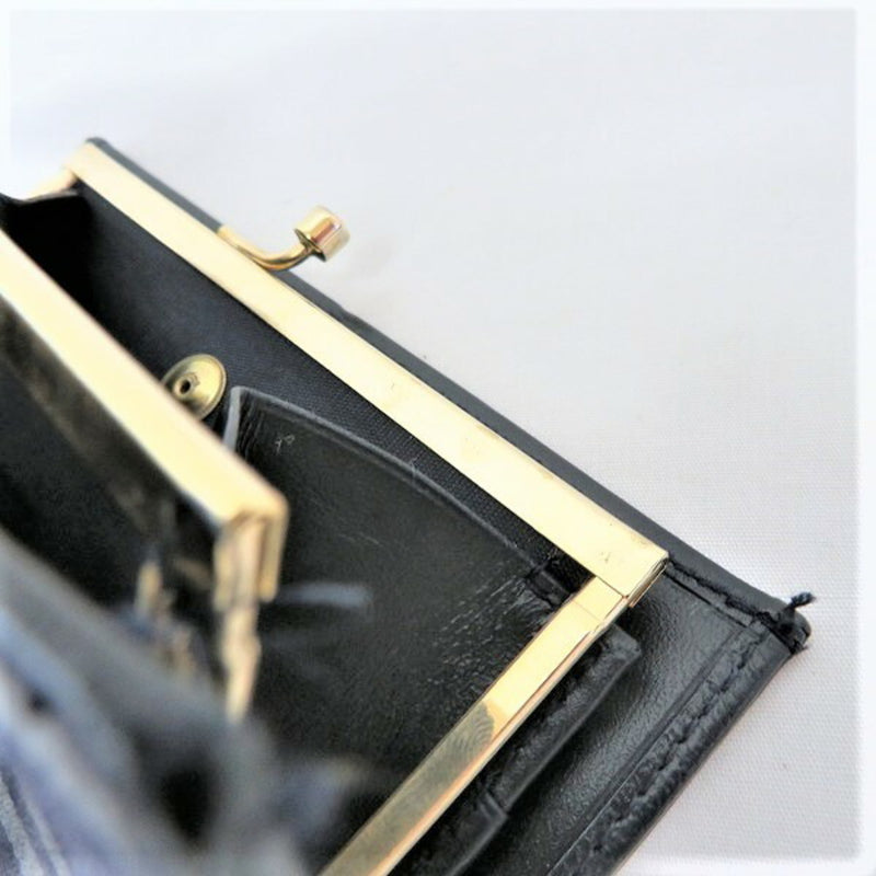 Burberry Nova Check Navy Folded Gama Mouth Purse Ladies