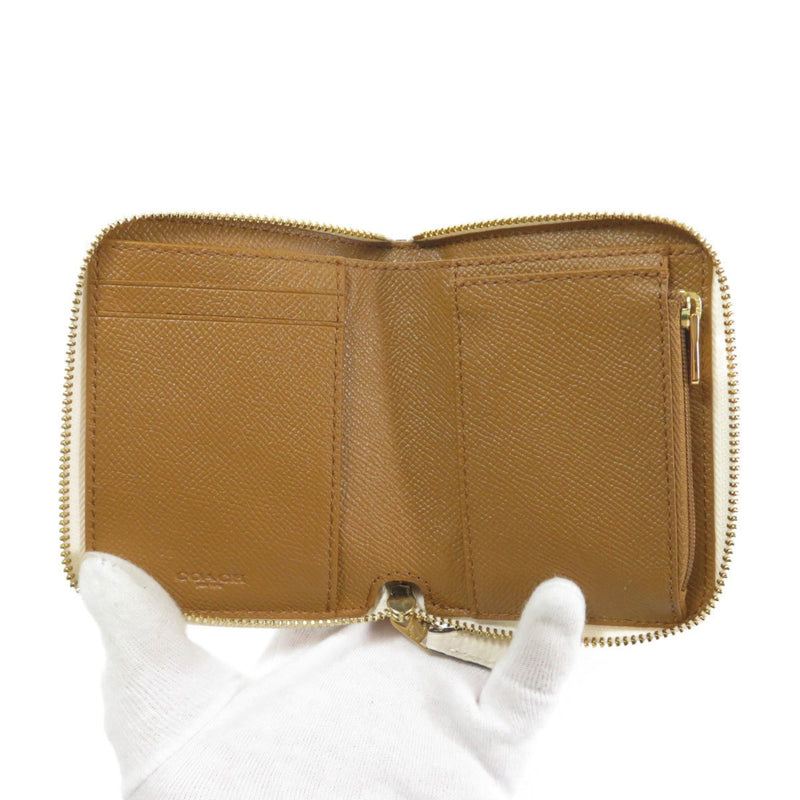 Coach F24808 Logo Motif Bi-Fold Wallet Leather Ladies
