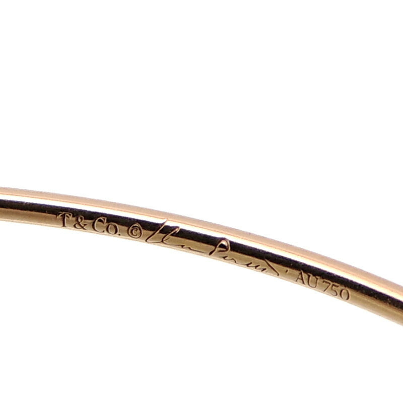 Tiffany 750PG Hoop Single Row Diamond Ladies Bangle 750 Pink Gold