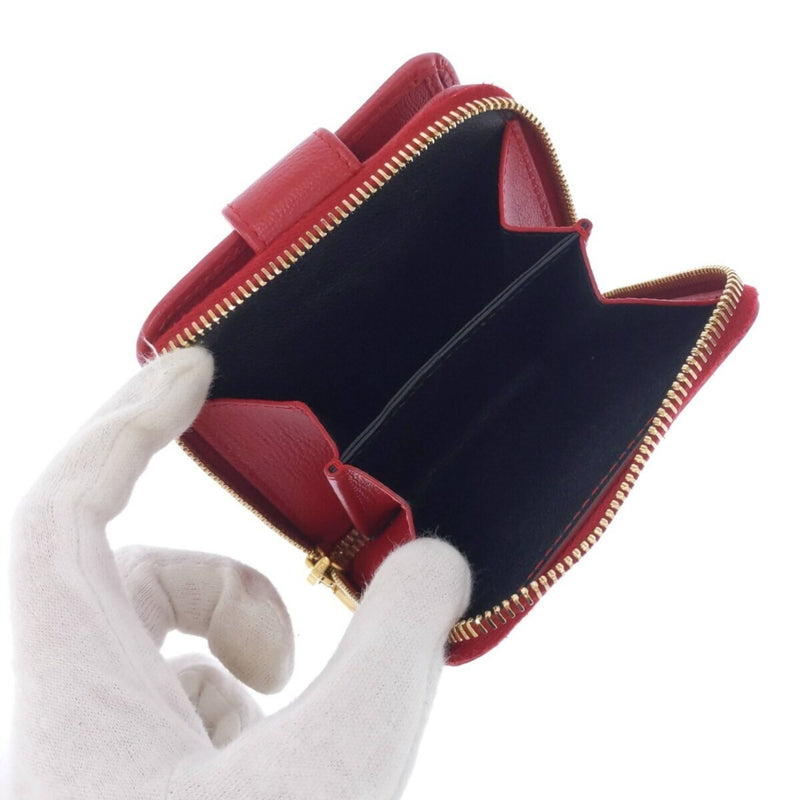 YVES SAINT LAURENT Yves Saint Laurent Round Zip Leather YSL Ladies Wallet
