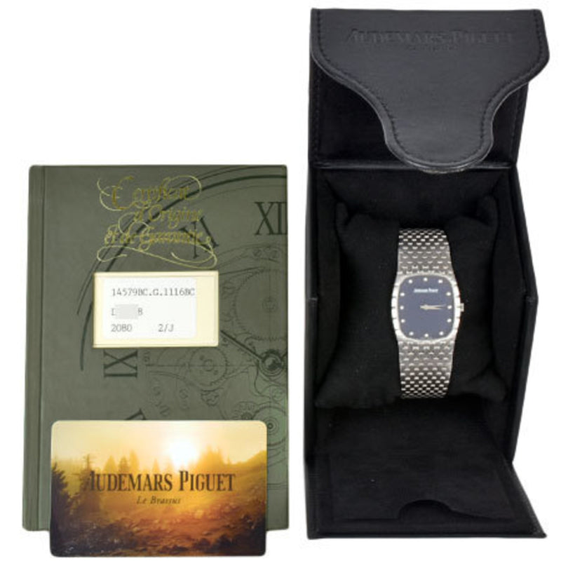 AUDEMARS PIGUET Cobra 12P Diamond K18WG Mens Manual Winding Watch Navy Dial 14579BC.G.1116BC