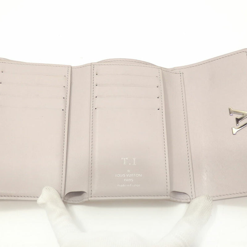 Louis Vuitton Tri-Fold Wallet Portofeuil Capsine Ladies M63221 Initials Rose Ballerine Pink Leather