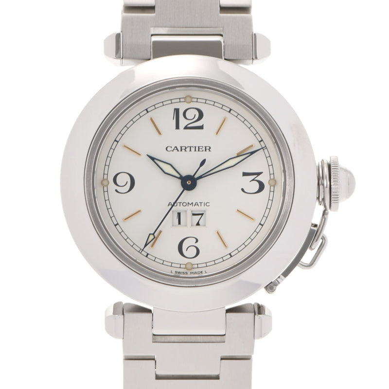 CARTIER Cartier Pasha C Big Date Mens SS Watch Automatic White Dial