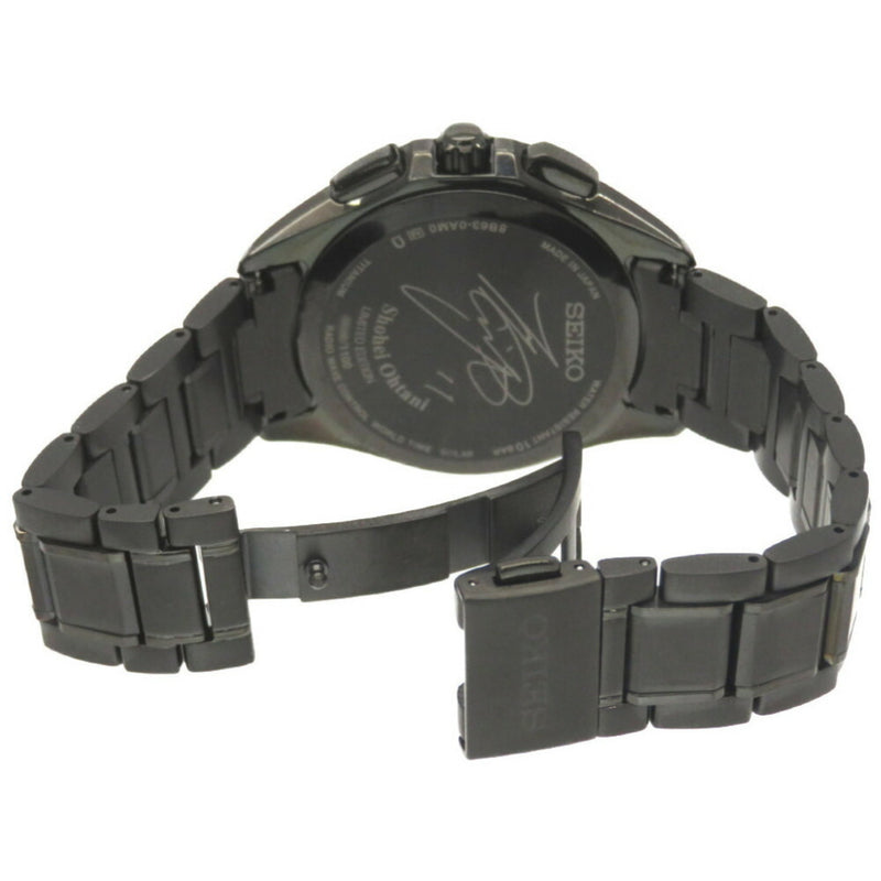 Seiko Brights Shohei Otani Model Limited 1100 SAGA257 / 8B63-0AM0 Solar Radio Wrist Watch Titanium Black