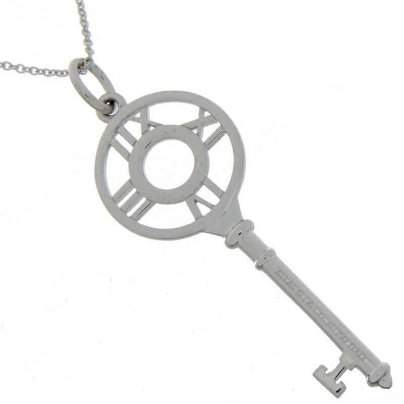 Tiffany Atlas Key Diamond Ladies Necklace 750 White Gold