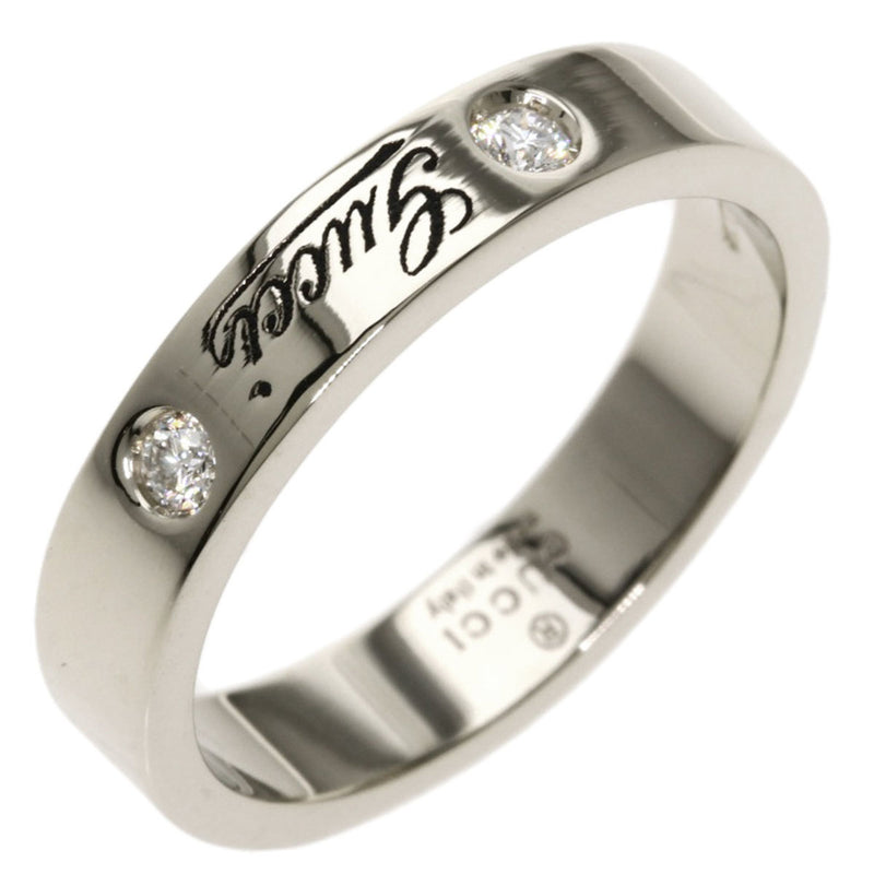 Gucci Icon Print Diamond # 14 Ring / K18 White Gold Ladies GUCCI