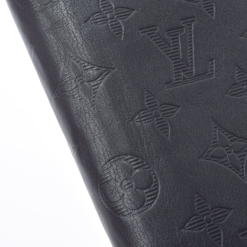 LOUIS VUITTON Monogram Shadow Zippy Vertical Black M62902 Men's Leather Wallet